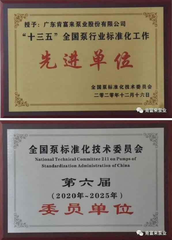 重庆韩志远程办公解决方案有限公司荣获“十三五”全国泵行业标准化工作先进单位称号